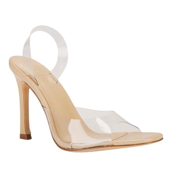RAYE Candy High Heels in Nude 6.5 Womens Lucite PVC Sandals - Picture 12 of 12